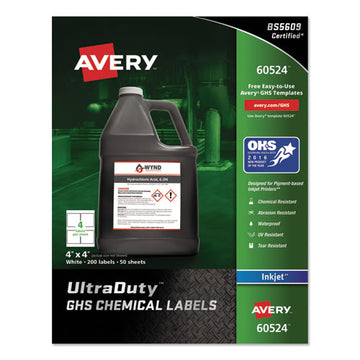 Avery® Ultraduty Ghs Chemical Waterproof And Uv Resistant Labels, 2 X 4, White, 10-sheet, 50 Sheets-box freeshipping - TVN Wholesale